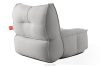 LOVIA Gartenmöbel-Set Sessel, Sofa und Sitzhocker aus Outdoor-Gewebestoff dunkelgrau/weiß dunkelgrau/weiß - Foto 6