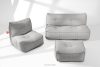LOVIA Gartenmöbel-Set Sessel, Sofa und Sitzhocker aus Outdoor-Gewebestoff dunkelgrau/weiß dunkelgrau/weiß - Foto 2