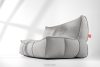 LOVIA Gartenmöbel-Set Sessel, Sofa und Sitzhocker aus Outdoor-Gewebestoff dunkelgrau/weiß dunkelgrau/weiß - Foto 34