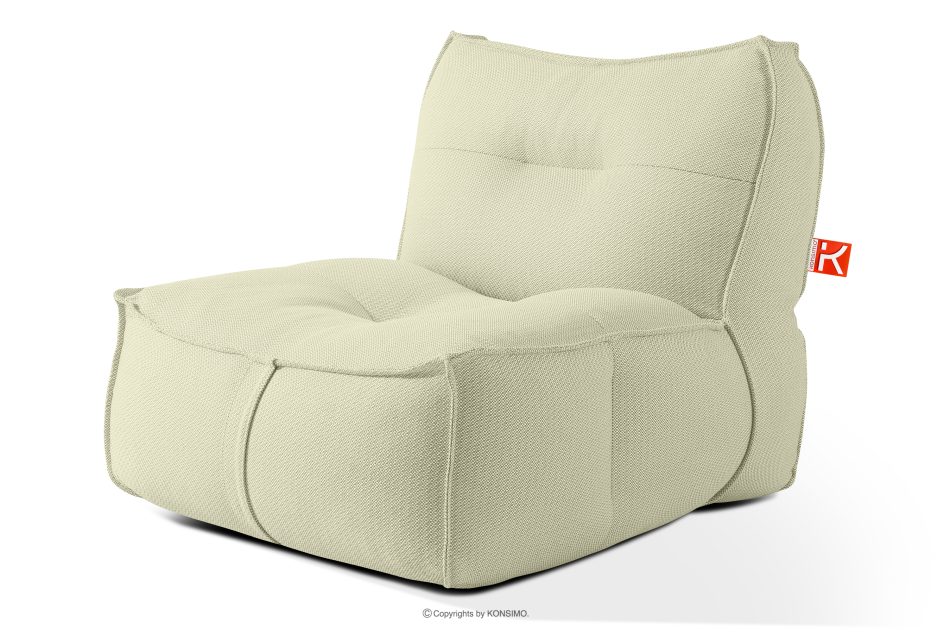 LOVIA Gartenmöbel-Set Sessel, Sofa und Sitzhocker aus Outdoor-Gewebestoff hellgrün/weiß hellgrün/weiß - Foto 4