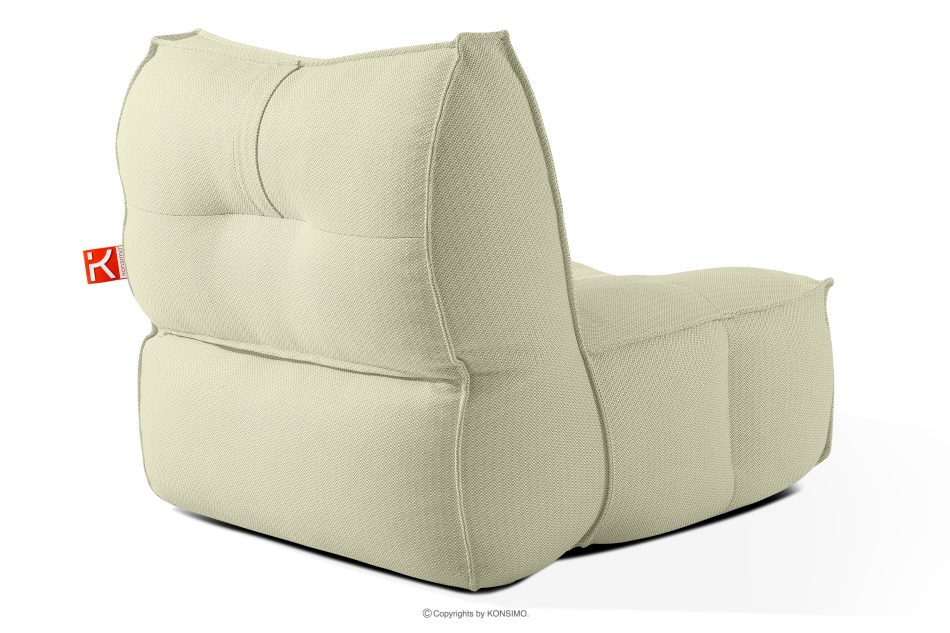 LOVIA Gartenmöbel-Set Sessel, Sofa und Sitzhocker aus Outdoor-Gewebestoff hellgrün/weiß hellgrün/weiß - Foto 5