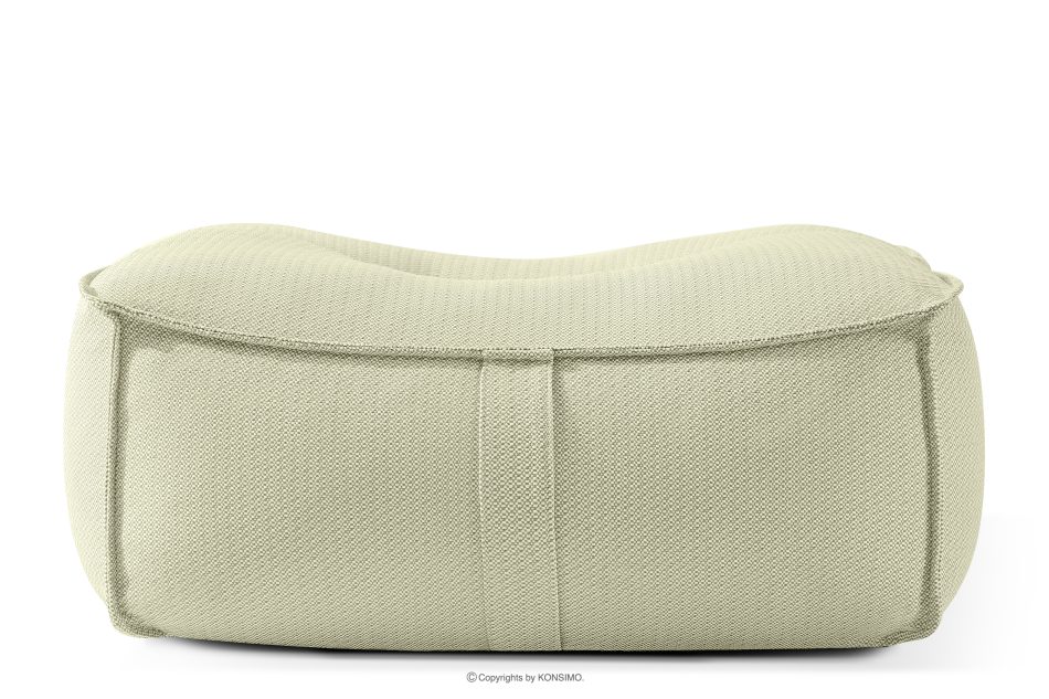 LOVIA Gartenmöbel-Set Sessel, Sofa und Sitzhocker aus Outdoor-Gewebestoff hellgrün/weiß hellgrün/weiß - Foto 15