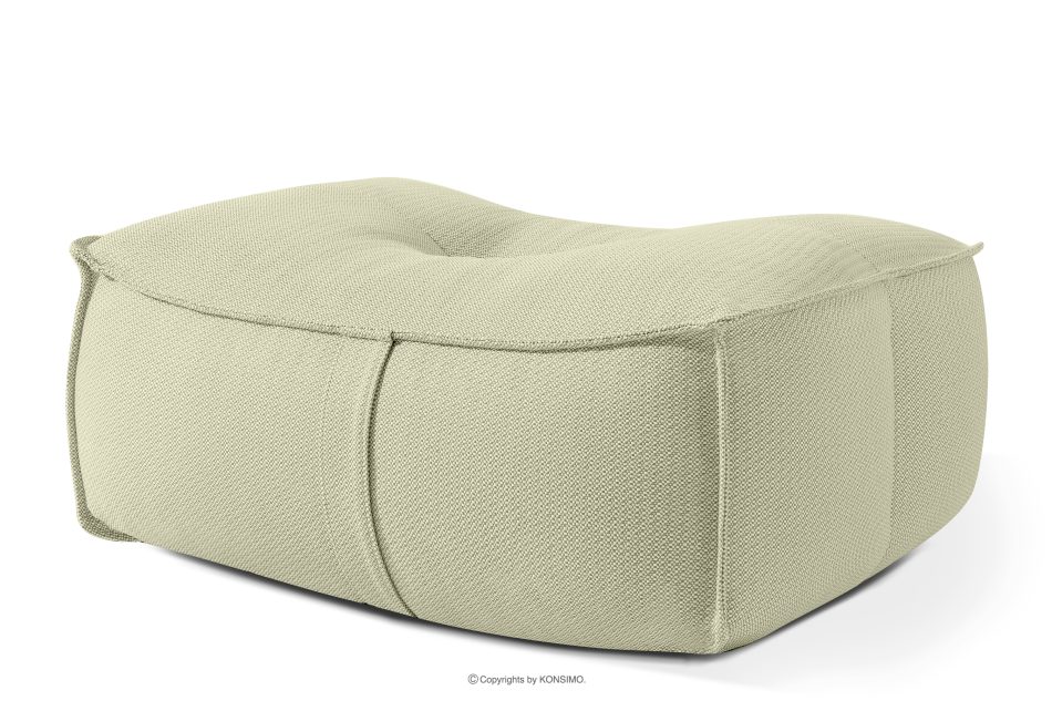 LOVIA Gartenmöbel-Set Sessel, Sofa und Sitzhocker aus Outdoor-Gewebestoff hellgrün/weiß hellgrün/weiß - Foto 16