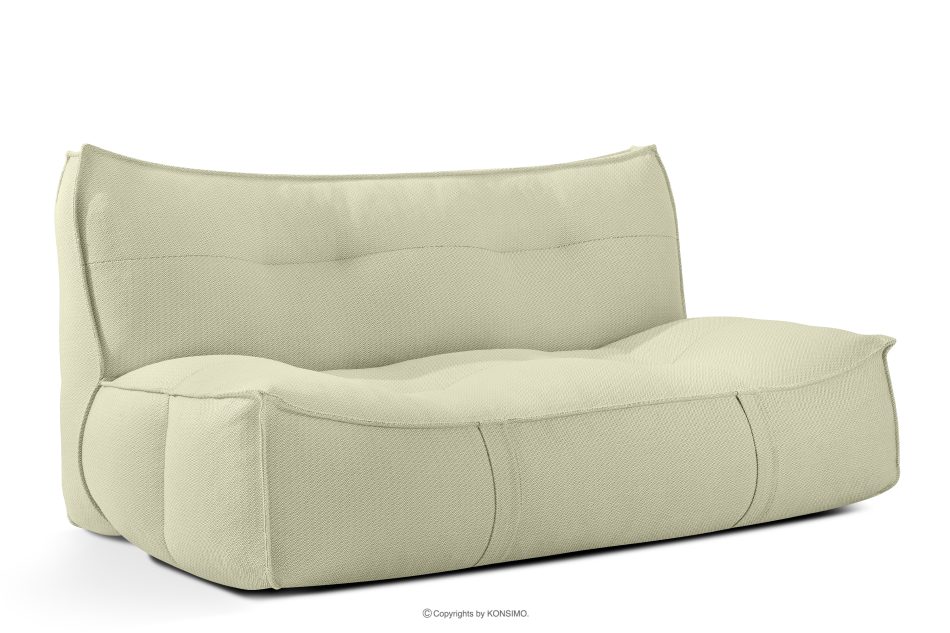 LOVIA Gartenmöbel-Set Sessel, Sofa und Sitzhocker aus Outdoor-Gewebestoff hellgrün/weiß hellgrün/weiß - Foto 23