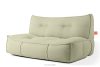 LOVIA Gartenmöbel-Set Sessel, Sofa und Sitzhocker aus Outdoor-Gewebestoff hellgrün/weiß hellgrün/weiß - Foto 25