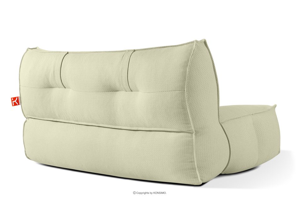 LOVIA Gartenmöbel-Set Sessel, Sofa und Sitzhocker aus Outdoor-Gewebestoff hellgrün/weiß hellgrün/weiß - Foto 25