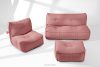 LOVIA Gartenmöbel-Set Sofa, Sessel, Sitzhocker aus Outdoor-Gewebestoff rot/weiß rot/weiß - Foto 2