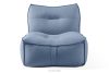 LOVIA Gartenmöbel-Set Sofa, Sessel, Sitzhocker aus Outdoor-Gewebestoff marineblau/weiß marineblau/weiß - Foto 3