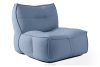 LOVIA Gartenmöbel-Set Sofa, Sessel, Sitzhocker aus Outdoor-Gewebestoff marineblau/weiß marineblau/weiß - Foto 4
