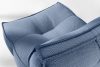 LOVIA Gartenmöbel-Set Sofa, Sessel, Sitzhocker aus Outdoor-Gewebestoff marineblau/weiß marineblau/weiß - Foto 8