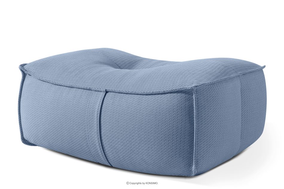 LOVIA Gartenmöbel-Set Sofa, Sessel, Sitzhocker aus Outdoor-Gewebestoff marineblau/weiß marineblau/weiß - Foto 16