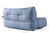 LOVIA Gartenmöbel-Set Sofa, Sessel, Sitzhocker aus Outdoor-Gewebestoff marineblau/weiß marineblau/weiß - Foto 26