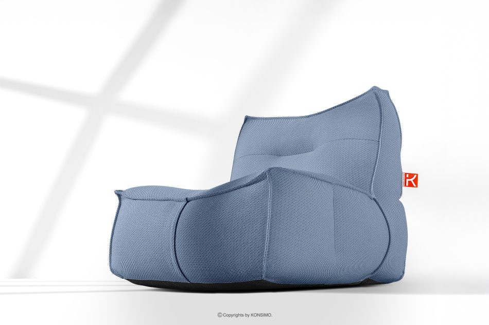 LOVIA Gartenmöbel-Set Sofa, Sessel, Sitzhocker aus Outdoor-Gewebestoff marineblau/weiß marineblau/weiß - Foto 31