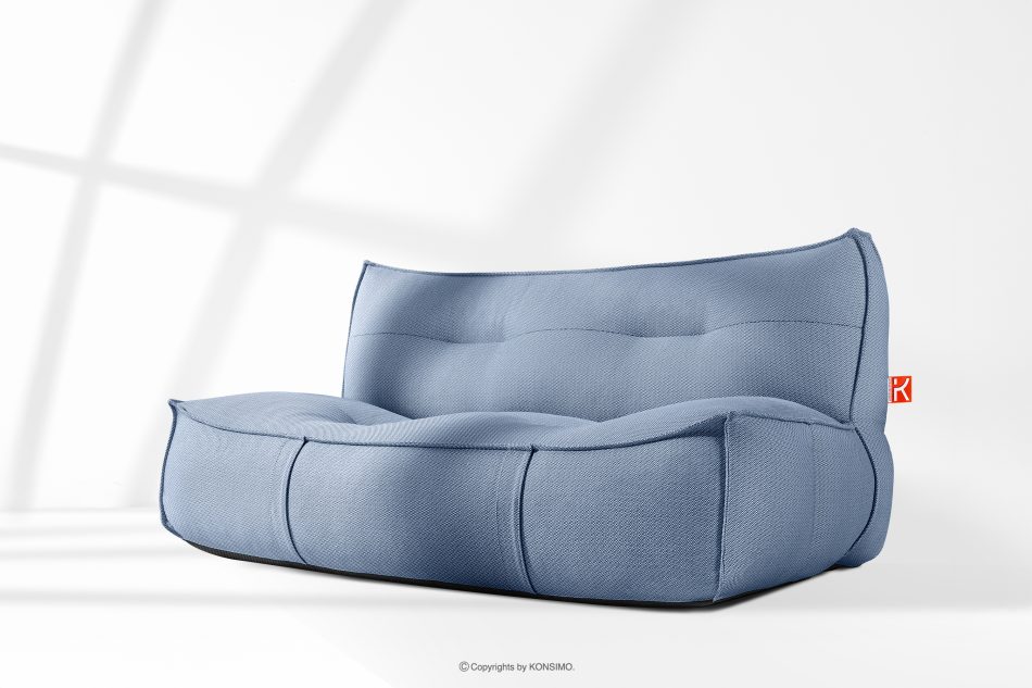 LOVIA Gartenmöbel-Set Sofa, Sessel, Sitzhocker aus Outdoor-Gewebestoff marineblau/weiß marineblau/weiß - Foto 35