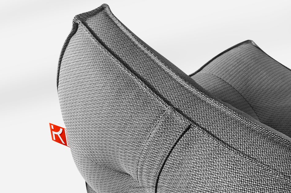 LOVIA Gartenmöbel-Set aus Outdoor-Gewebestoff schwarz/weiß schwarz/weiß - Foto 6