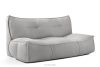 LOVIA Weiche Gartenmöbel aus Outdoor-Gewebestoff dunkelgrau/weiß dunkelgrau/weiß - Foto 24
