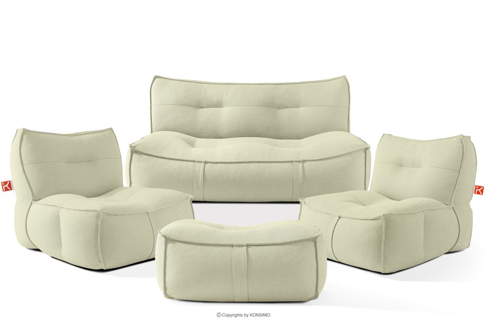 LOVIA Weiche Gartenmöbel aus Outdoor-Gewebestoff hellgrün/weiß hellgrün/weiß - Foto 0