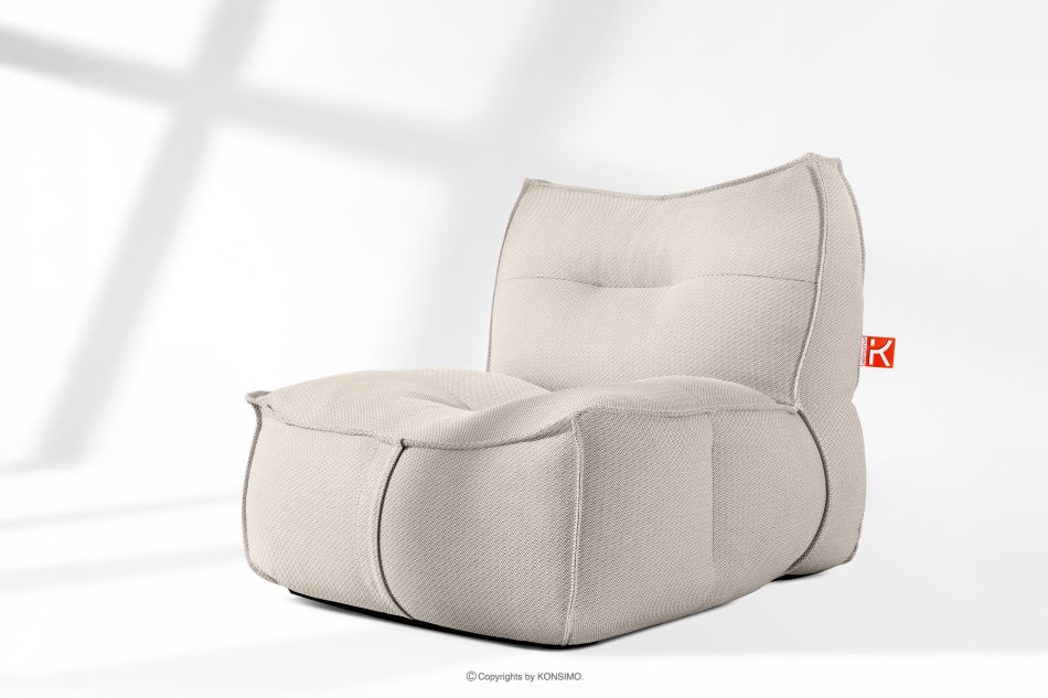 LOVIA Weiche Gartenmöbel aus Outdoor-Gewebestoff dunkelbeige/weiß dunkelbeige/weiß - Foto 30