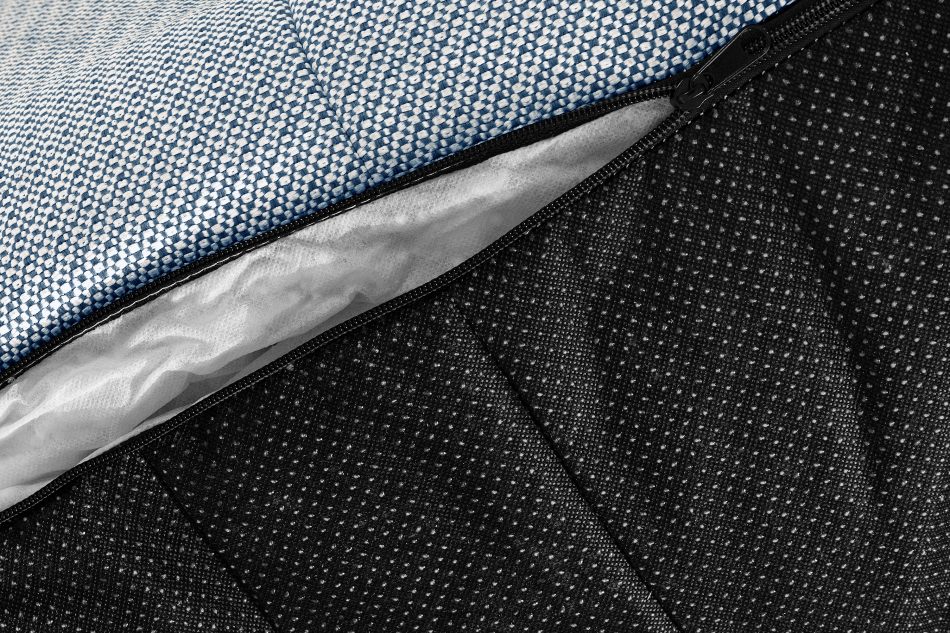 LOVIA Gartenmöbel-Set aus Outdoor-Gewebestoff marineblau/weiß marineblau/weiß - Foto 21