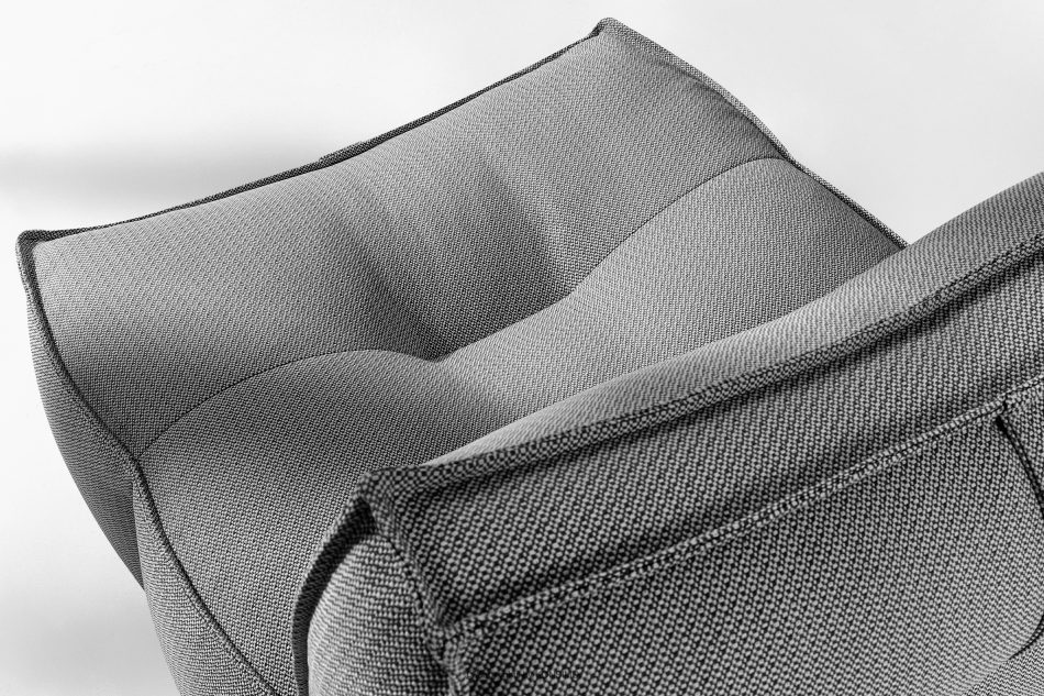 LOVIA Gartenmöbel Sofa Sessel Chaiselongue Sitzhocker Gewebestoff Outdoor schwarz/weiß schwarz/weiß - Foto 7