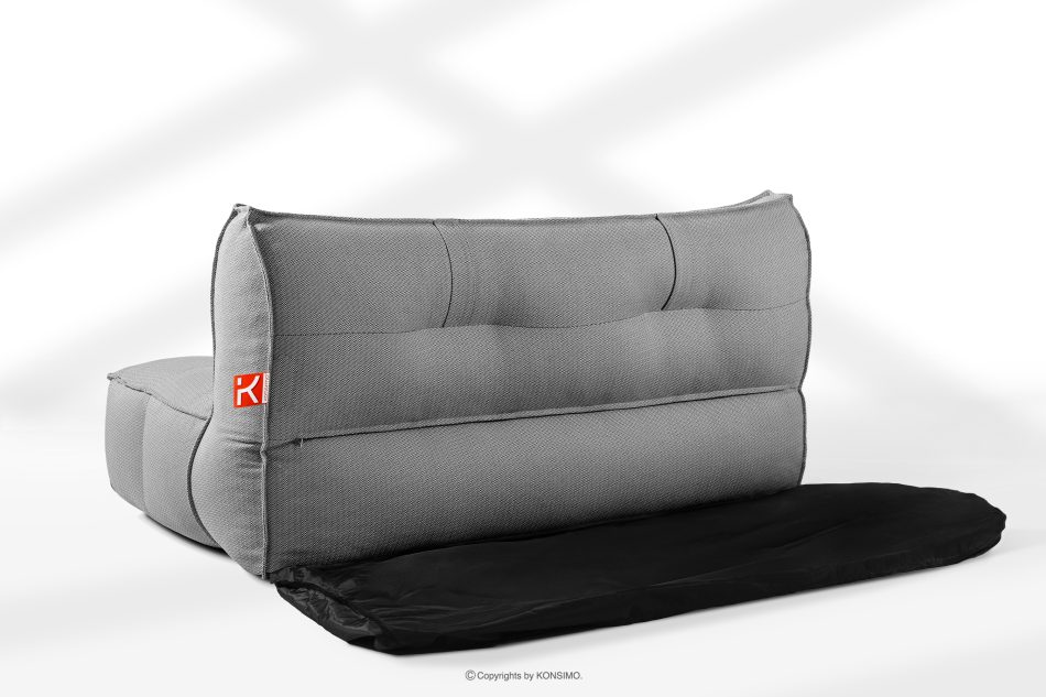 LOVIA Gartenmöbel Sofa Sessel Chaiselongue Sitzhocker Gewebestoff Outdoor schwarz/weiß schwarz/weiß - Foto 26