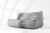 LOVIA Gartenmöbel Sofa Sessel Chaiselongue Sitzhocker Gewebestoff Outdoor schwarz/weiß schwarz/weiß - Foto 41