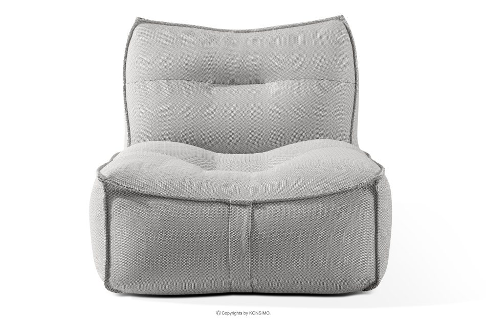LOVIA Gartenmöbel-Set Sofa Sessel Chaiselongue Sitzhocker Gewebestoff Outdoor dunkelgrau/weiß dunkelgrau/weiß - Foto 2
