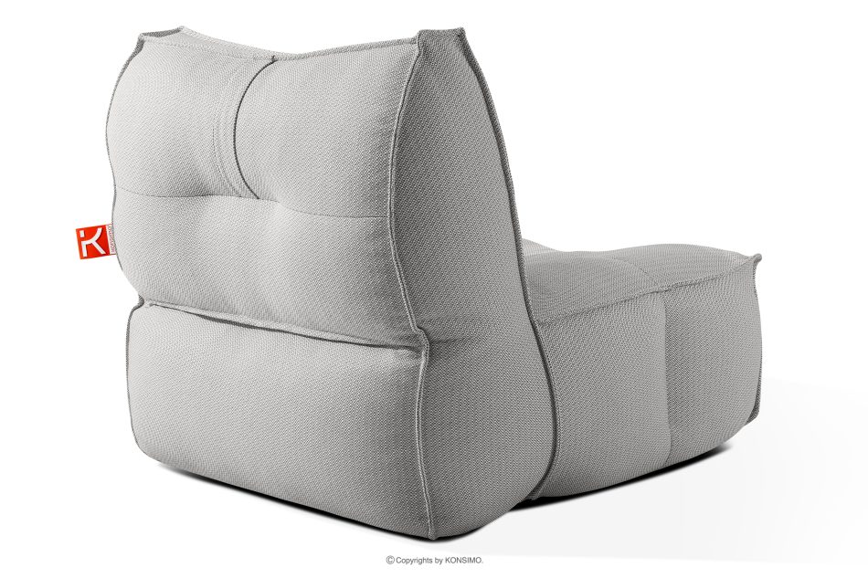 LOVIA Gartenmöbel-Set Sofa Sessel Chaiselongue Sitzhocker Gewebestoff Outdoor dunkelgrau/weiß dunkelgrau/weiß - Foto 5