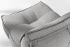 LOVIA Gartenmöbel-Set Sofa Sessel Chaiselongue Sitzhocker Gewebestoff Outdoor dunkelgrau/weiß dunkelgrau/weiß - Foto 8