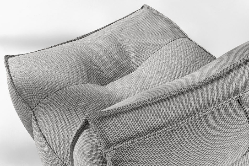LOVIA Gartenmöbel-Set Sofa Sessel Chaiselongue Sitzhocker Gewebestoff Outdoor dunkelgrau/weiß dunkelgrau/weiß - Foto 7