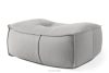 LOVIA Gartenmöbel-Set Sofa Sessel Chaiselongue Sitzhocker Gewebestoff Outdoor dunkelgrau/weiß dunkelgrau/weiß - Foto 17