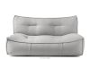 LOVIA Gartenmöbel-Set Sofa Sessel Chaiselongue Sitzhocker Gewebestoff Outdoor dunkelgrau/weiß dunkelgrau/weiß - Foto 23