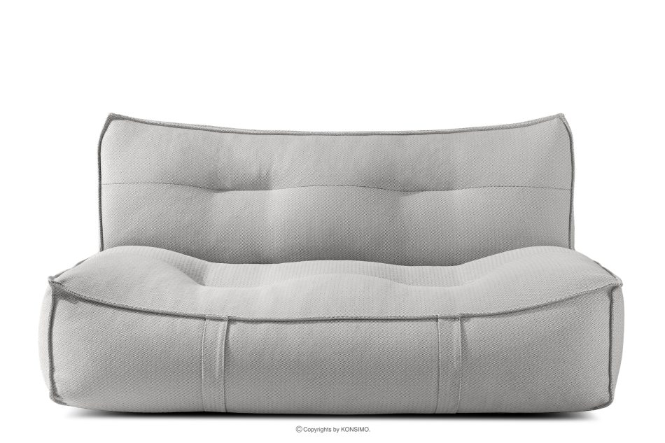 LOVIA Gartenmöbel-Set Sofa Sessel Chaiselongue Sitzhocker Gewebestoff Outdoor dunkelgrau/weiß dunkelgrau/weiß - Foto 22