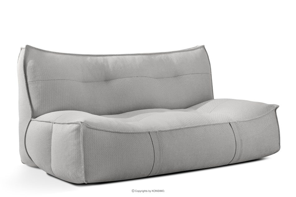 LOVIA Gartenmöbel-Set Sofa Sessel Chaiselongue Sitzhocker Gewebestoff Outdoor dunkelgrau/weiß dunkelgrau/weiß - Foto 23
