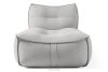 LOVIA Gartenmöbel-Set Sofa Sessel Chaiselongue Sitzhocker Gewebestoff Outdoor dunkelgrau/weiß dunkelgrau/weiß - Foto 28