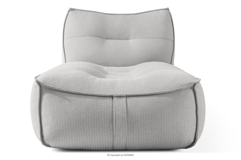 LOVIA Gartenmöbel-Set Sofa Sessel Chaiselongue Sitzhocker Gewebestoff Outdoor dunkelgrau/weiß dunkelgrau/weiß - Foto 27