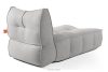 LOVIA Gartenmöbel-Set Sofa Sessel Chaiselongue Sitzhocker Gewebestoff Outdoor dunkelgrau/weiß dunkelgrau/weiß - Foto 31