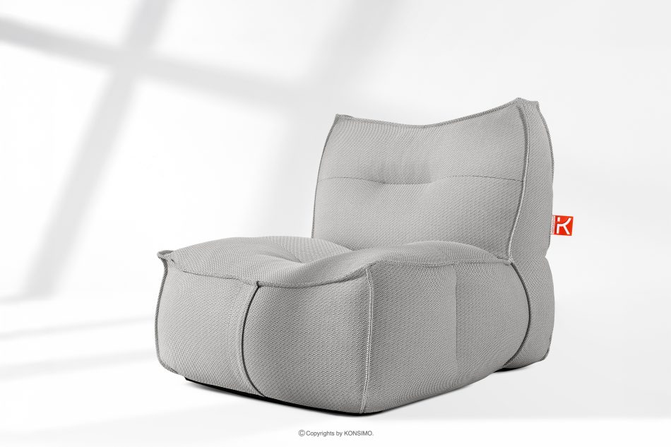 LOVIA Gartenmöbel-Set Sofa Sessel Chaiselongue Sitzhocker Gewebestoff Outdoor dunkelgrau/weiß dunkelgrau/weiß - Foto 35