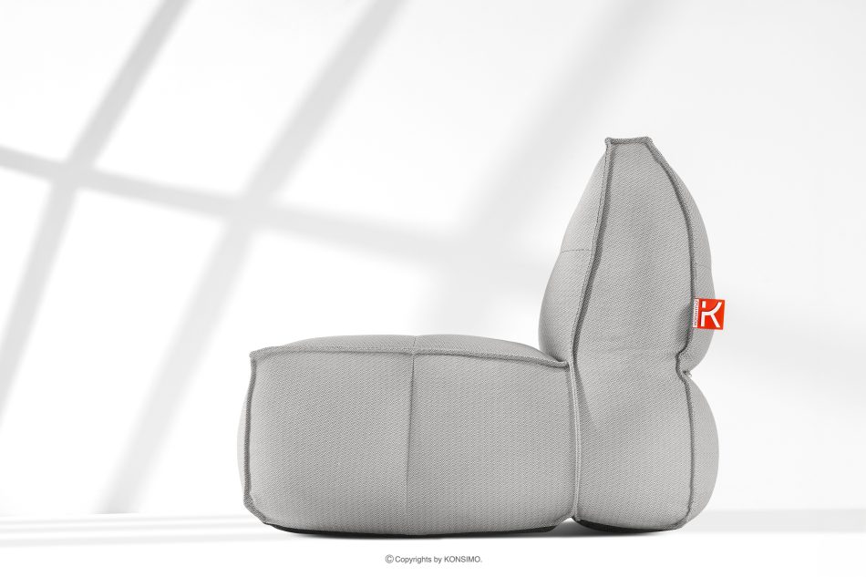 LOVIA Gartenmöbel-Set Sofa Sessel Chaiselongue Sitzhocker Gewebestoff Outdoor dunkelgrau/weiß dunkelgrau/weiß - Foto 37