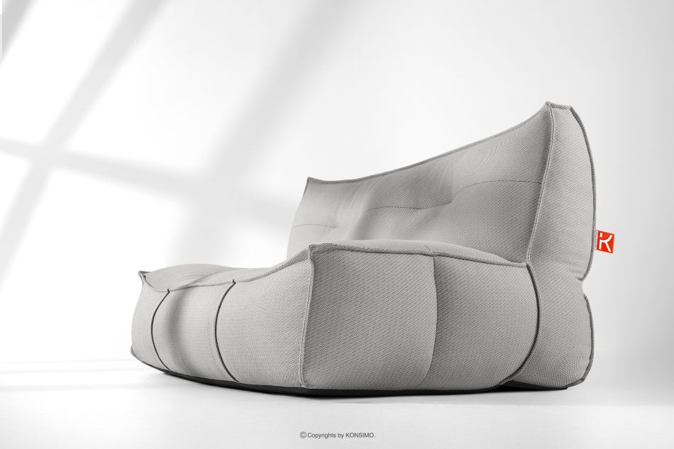 LOVIA Gartenmöbel-Set Sofa Sessel Chaiselongue Sitzhocker Gewebestoff Outdoor dunkelgrau/weiß dunkelgrau/weiß - Foto 38