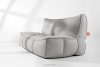 LOVIA Gartenmöbel-Set Sofa Sessel Chaiselongue Sitzhocker Gewebestoff Outdoor dunkelgrau/weiß dunkelgrau/weiß - Foto 40