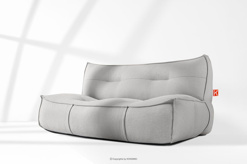 LOVIA Gartenmöbel-Set Sofa Sessel Chaiselongue Sitzhocker Gewebestoff Outdoor dunkelgrau/weiß dunkelgrau/weiß - Foto 40