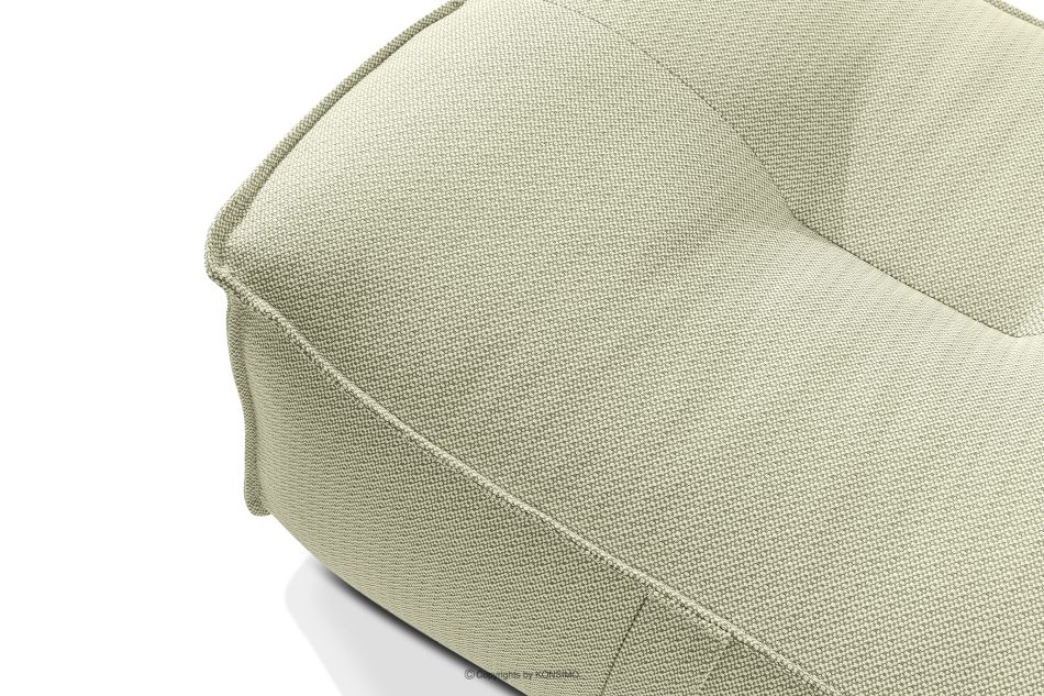 LOVIA Gartenmöbel-Set Sofa Sessel Chaiselongue Sitzhocker Gewebestoff Outdoor hellgrün/weiß hellgrün/weiß - Foto 17