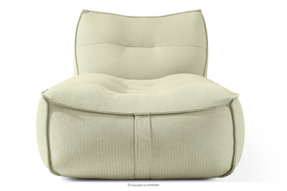 LOVIA Gartenmöbel-Set Sofa Sessel Chaiselongue Sitzhocker Gewebestoff Outdoor hellgrün/weiß hellgrün/weiß - Foto 27
