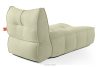 LOVIA Gartenmöbel-Set Sofa Sessel Chaiselongue Sitzhocker Gewebestoff Outdoor hellgrün/weiß hellgrün/weiß - Foto 31