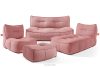 LOVIA Gartenmöbel Sofa Sessel Chaiselongue Sitzhocker Gewebestoff Outdoor rot/weiß rot/weiß - Foto 1