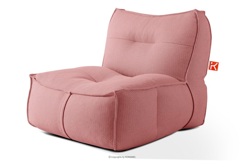 LOVIA Gartenmöbel Sofa Sessel Chaiselongue Sitzhocker Gewebestoff Outdoor rot/weiß rot/weiß - Foto 4