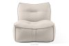 LOVIA Gartenmöbel-Set Sofa Sessel Chaiselongue Sitzhocker Gewebestoff Outdoor dunkelbeige/weiß dunkelbeige/weiß - Foto 3
