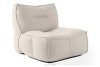 LOVIA Gartenmöbel-Set Sofa Sessel Chaiselongue Sitzhocker Gewebestoff Outdoor dunkelbeige/weiß dunkelbeige/weiß - Foto 4