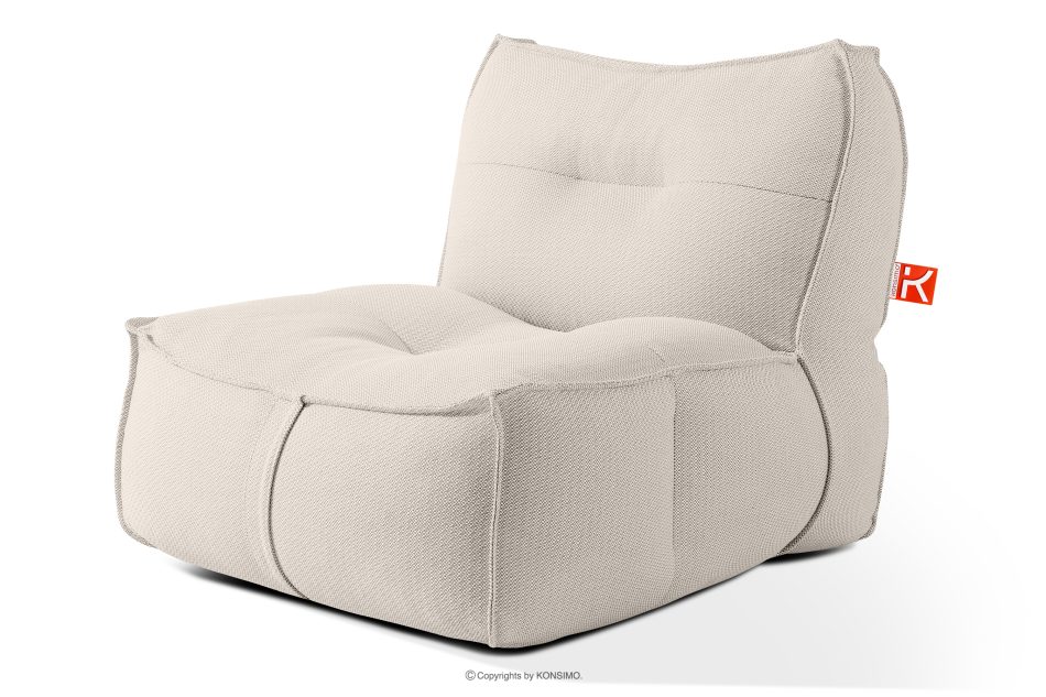 LOVIA Gartenmöbel-Set Sofa Sessel Chaiselongue Sitzhocker Gewebestoff Outdoor dunkelbeige/weiß dunkelbeige/weiß - Foto 4